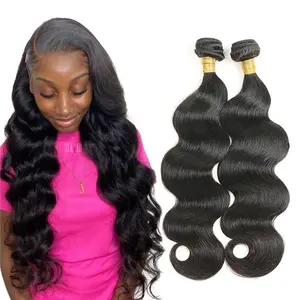 ราคาถูก Body WAVE 12A Virgin บราซิลผมรวมกลุ่ม,Virgin hair EXTENSION เย็บสาน