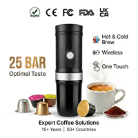 Machine à expresso à capsules pour salle de pause, 20 bars, 7500 mAh, un bouton, chaud/froid, en plastique, compatible NES, détachable, CE RoHS, logo personnalisé OEM