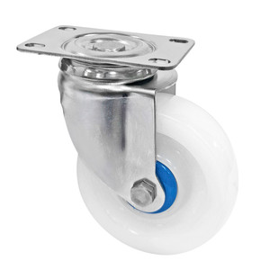 amerikanischer stil industrie 304 edelstahl handtrolley rollenrad 3 4 5 zoll drehbar mittellast-rollen - Product Image 3