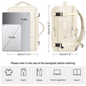 กระเป๋าเป้สะพายหลังขนาดใหญ่พร้อมช่องเสียบ USB ป้องกันการโจรกรรม ดีไซน์น้ำหนักเบา สำหรับใส่แล็ปท็อป เหมาะสำหรับการเดินทางแบบสบายๆ - Product Image 3