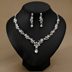 2025 थोक दुल्हन के गहने ने शादी के नेकलेस इयररिंग्स को तैयार किया भारतीय हार - Product Image 5