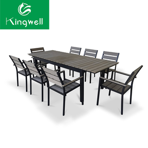 Conjunto de <span class=keywords><strong>Mesa</strong></span> <span class=keywords><strong>y</strong></span> <span class=keywords><strong>Sillas</strong></span> Apilables para Exteriores, 8 Plazas, <span class=keywords><strong>Mesa</strong></span> <span class=keywords><strong>y</strong></span> <span class=keywords><strong>Sillas</strong></span> de Jardín Extensibles para Restaurante, <span class=keywords><strong>Mesa</strong></span> <span class=keywords><strong>y</strong></span> <span class=keywords><strong>Sillas</strong></span> para Exteriores - Product Image 1