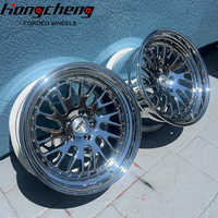 Rines Forjados de 2 Piezas de 17 18 19 20 21 22 24 Pulgadas 5x114.3, Ruedas Cromadas Cóncavas Profundas para GTR R32