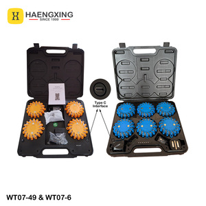 Xe nam châm 4 gói màu đen mang trường hợp USB C có thể sạc lại xoay flash LED Road Flare khẩn cấp <span class=keywords><strong>Kit</strong></span> - Product Image 4