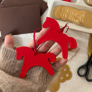 Colgante de Papel con Caballo Rojo y Fortuna Dorada, Decoración de Año Nuevo Chino para Adorno Festivo Colgante - Product Image 2