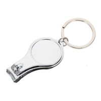 Pince à ongles trois en un en métal porte-clés coupe-ongles ouvre-bouteille porte-clés LOGO personnalisé ciseaux coupe-ongle