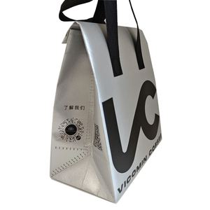 Bolsa Térmica Reutilizable de Alta Calidad, Plateada, No Tejida, para Entrega de Alimentos y Bebidas, Bolsa de Almuerzo Aislada con Logotipo Personalizado - Product Image 5