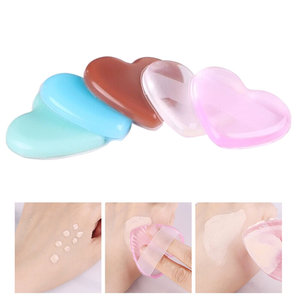 พัฟแต่งหน้าซิลิโคนใสรูปหัวใจ สำหรับรองพื้นบีบีครีม JIY OEM Air Cushion Jelly Cosmetic Foundation - Product Image 1