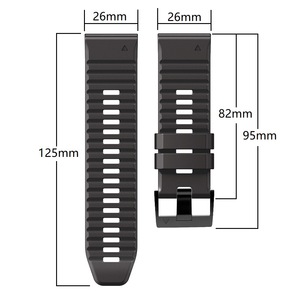 สายซิลิโคน22มม. 26มม. สำหรับ <span class=keywords><strong>Garmin</strong></span> <span class=keywords><strong>Fenix</strong></span> 7X 7โซลาร์/6X <span class=keywords><strong>6</strong></span> <span class=keywords><strong>Pro</strong></span> 5 5X บวก3 3HR /epix - Product Image 5