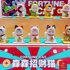 Bộ sưu tập đồ trang trí hộp bí mật Miniso Samsam Fortuen Cat Series mới, quà tặng sinh nhật, mô hình mèo để bàn, đồ chơi dễ thương - Product Image 2