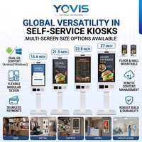 Kiosque de commande automatique 15,6 pouces avec prise en charge SDK, terminal tactile pour l'intégration de logiciels de restauration