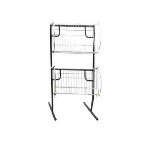 2 lớp tầng siêu thị cửa hàng bán lẻ khuyến mãi nước giải khát trái cây dây lưới kim loại kệ hiển thị lưới giá đứng - Product Image 1