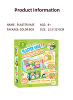 Kit de plantes succulentes en plâtre pour bricolage Kit de peinture créative pour enfants Jouets éducatifs Porte-stylo créatif Ensemble de fleurs en gypse