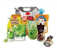 Sachet alimentaire personnalisé autoportant de qualité alimentaire avec bec verseur pour jus, miel et liquides – Emballage plastique