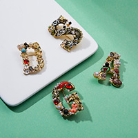 Broches de luxe à lettres en strass (A, D, G, S) pour enfants et femmes, 5 styles, idéales pour mariages et fêtes, cadeau