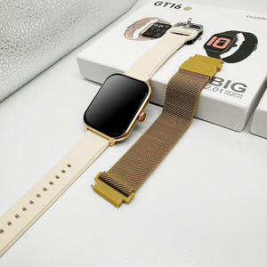 Stokta <span class=keywords><strong>2</strong></span> sapanlar <span class=keywords><strong>2</strong></span>.01 "GT16 Smartwatch Mujer Reloj akıllı BT çağrı Montres akıllı kalp hızı akıllı saat GTS4 - Product Image 5