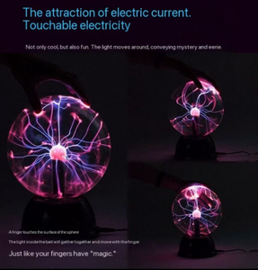 Lámpara de Plasma LED con Interruptor de Control, <span class=keywords><strong>Esfera</strong></span> de Nebulosa Contemporánea de ABS, Globo de <span class=keywords><strong>Electricidad</strong></span> Estática, Luz Nocturna Ambiental, Funciona con Pilas AAA - Product Image 2