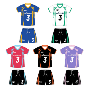 Set Jersey Garis Diagonal Kaos Sepak Bola Multi-Warna Cepat Kering Bernapas Seragam Tim Pencetakan Logo Nomor Pakaian Olahraga Kustom - Product Image 1
