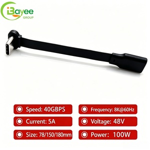 Ultra-thin Low Heat 90° Elbow Type c Charger <b>Cable</b> 3.2 Full Function 5A Fast Charging FPC <b>Cables</b> for <b>Power</b> Bank Mobile Shooting - Product Image 4
