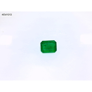 Émeraude zambienne octogonale 4,91 carats, pierre précieuse facettée, véritable, vert profond de qualité supérieure, clarté excellente, pour la création de bijoux - Product Image 1