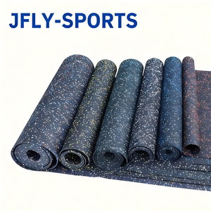High Elasticity Rubber Flooring <b>Rolls</b> Joint Protection Noise Reduction <b>Mat</b> for CrossFit & Weight Training Gym - Product Image 1