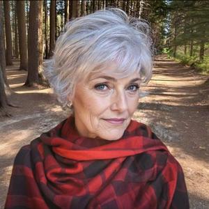 วิกผมผู้หญิงสูงวัยแบบสั้นตรงและหยิกสีเทาขาว ทนความร้อนสูง ผลิตด้วยเครื่องจักร จัดส่งแบบดรอปชิปปิ้ง - Product Image 5