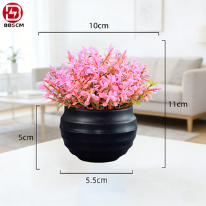 Ensembles <span class=keywords><strong>de</strong></span> <span class=keywords><strong>mini</strong></span>-plantes succulentes artificielles en plastique en gros, fausses plantes, cadeaux, décorations d'intérieur - Product Image 4