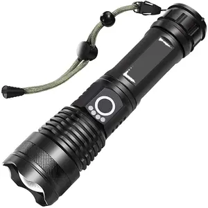 LEDUN - Zoomable Flashlight 20w Tactical Rechargeable Led Flashlight Outdoor Waterproof Usb Charging Hunting Torch