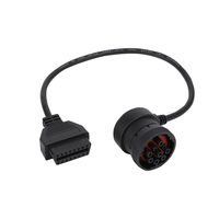 Personalizado 16 pines OBD OBD2 J1962 hembra a J1939 9P conector macho adaptador arnés Cable lector de código tipo