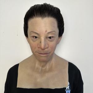 Masque <span class=keywords><strong>de</strong></span> tête en silicone personnalisé pour femme, souple et extensible, avec cheveux, réutilisable, pour films, séries TV, accessoires <span class=keywords><strong>de</strong></span> cosplay - Product Image 1