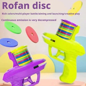 Pistola Lanzadora de Discos Voladores de Espuma EVA para Niños, Juguete Portátil Ajustable de Plástico para Juegos al Aire Libre, Venta al por Mayor - Product Image 2