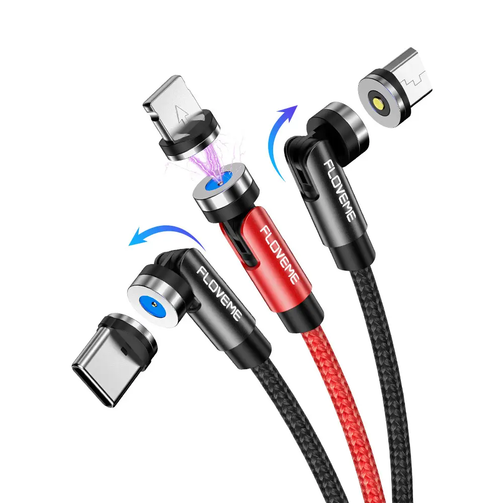 2020 FLOVEME L Form 1M Starkes magnetisches Handy kabel für iPhone Micro USB Typ C Magnet ladegerät