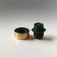 Bouchon de bouteille d'huile en polymère et bois en forme de T, personnalisé, de qualité alimentaire, anti-fuite, durable, portable et réutilisable