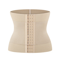 Ceinture de compression post-partum double couche en nylon écologique avec crochets multi-rangs pour un maintien ferme du ventre