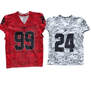 Satin Finish American Football Jersey Adult Shiny Smooth Breathable Custom Number Name Team Color Low MOQ OEM Wholesale B2B - Product Image 1