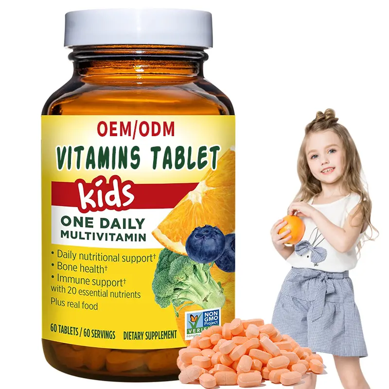 Fabbrica di etichette Private all'ingrosso per la salute delle ossa integratore di supporto immunitario vitamina B C D zinco per bambini vitamine compresse