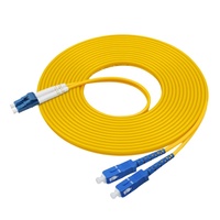 Cable de conexión de fibra óptica monomodo dúplex 9/125 G652D PVC LSZH Cable de fibra con conector SC LC FC ST SM DX equipo de fibra óptica