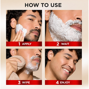 Poudre dépilatoire pour hommes sous marque privée 142g, formule à mélanger à l'eau pour l'entretien de la barbe, emballage personnalisé avec logo, fabricant OEM ODM - Product Image 2
