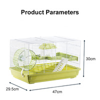 Cage à cobayes en fil métallique à vente chaude, base en plastique, cage à hamster avec petite maison