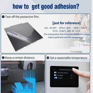 Piastra di Costruzione in Acciaio a Molla 3D Snapmaker U1, Superficie Testurizzata PEI PET PEO PEY PED PEF <span class=keywords><strong>PEK</strong></span> 276x293mm, Piattaforma Riscaldata a Doppio Lato - Product Image 6