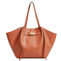 Sac fourre-tout en cuir PU pour femme, personnalisé avec logo d'usine OEM, étiquette privée, boucle à fermoir, grande capacité, pour le shopping quotidien