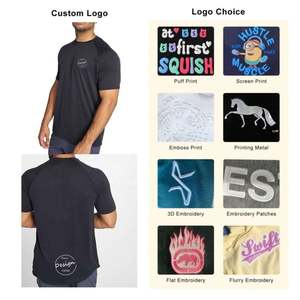 Camiseta Deportiva de Manga Corta para Hombre, 100% Algodón, Ligera, 200g, Secado Rápido, Transpirable, para Gimnasio y Fitness, Venta al Por Mayor - Product Image 4