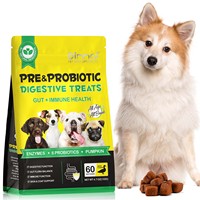 Oimmal Friandises à Mâcher Souples Pré- & Probiotiques pour Chiens avec Enzymes, Citrouille & 6 Souches de Probiotiques – Complément pour la Santé Digestive