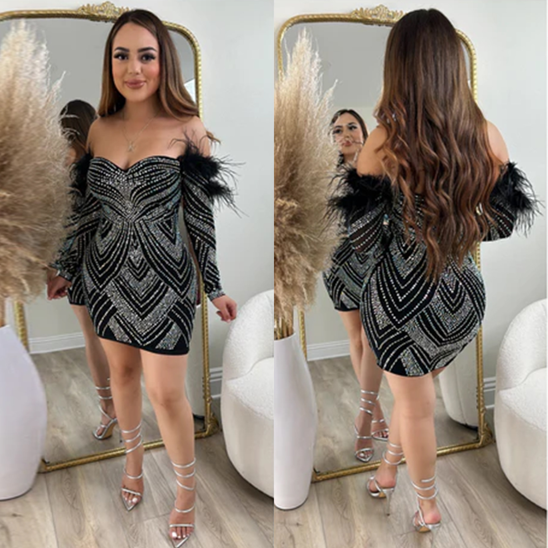 ladies casual denim dress size Plus Size Summer V-Neck Denim Ruffle Hem Dress for Women main image 0