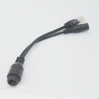 Séparateur d'injecteur, 50 pièces, câble DC 12v 2a étanche, adaptateur POE, câble de commutation, séparateur POE noir