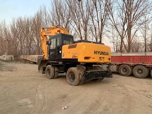 SecondHand HYUNDAI 210W-9 <b>Excavator</b> Original Hyundai210W Korea Powerful Enginelow Low Price <b>Used</b> hyundai 210w-7 Wheel <b>Excavator</b> - Product Image 2