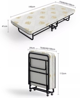 Bilido moderne Simple dortoir lit pliant en métal pour adultes pliant pliable pour hôtel lits supplémentaires meubles d'appartement