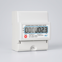 Medidor de Energía Monofásico HUZI DDS6682 para Riel DIN, Clase 1.0 de Precisión, 80A Máx., MODBUS-RTU, a Prueba de Manipulaciones, Carcasa de PC Ignífuga, Pantalla LCD
