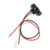 Harnais HOOHA 12V 18AWG avec isolation PVC, prise d'angle droit 3 fils 3 broches pour feux de remorque (stop/clignotant/feu arrière), noir, 500mm
