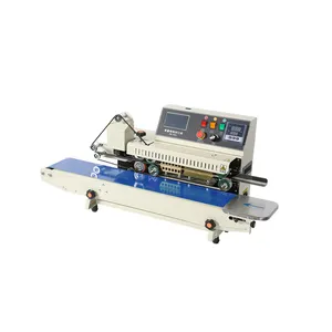 PM-1800 mesin penyegel Band berkelanjutan industri, mesin penyegel band dengan Printer Inkjet, plastik kantung kopi Sealer pita